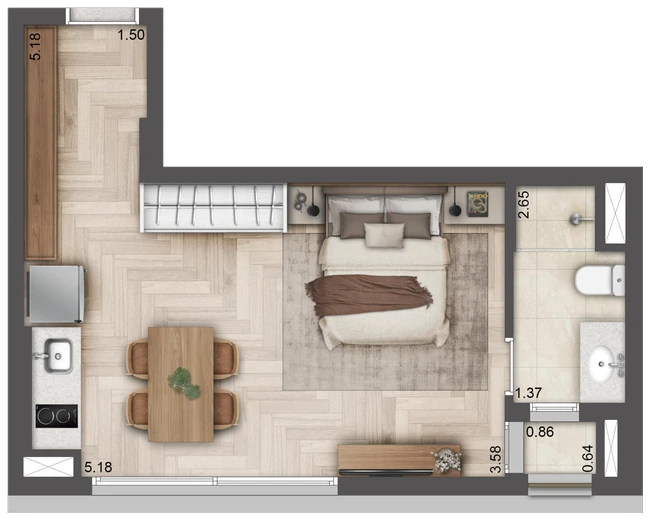 Planta 33 m² — Final 13A