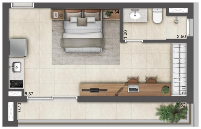 Planta 35 m² — Final 14A