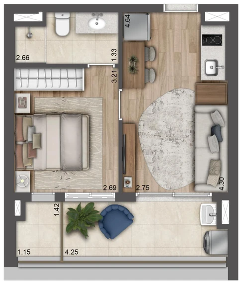 Planta 38 m² — Final 15A