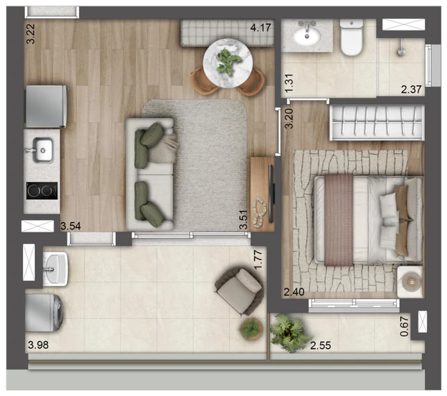 Planta 40 m² — Final 01B
